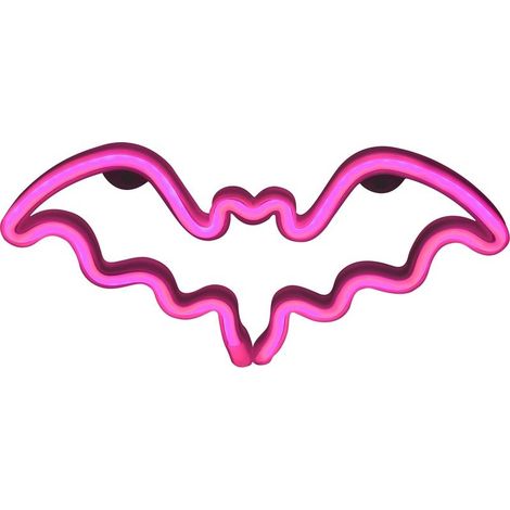 LED neon innovative shape of chauve-souris signe lamp for holidays decorations of party of christmas pink (1/5)