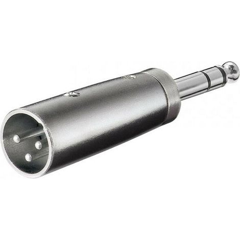 XLR-Adapter, AUX 6,35-mm-Stereo-Klinkenstecker auf XLR-Stecker, XLR-Stecker (3-polig)  6,35-mm-Klinkenstecker (4-polig, stereo) (27515)
