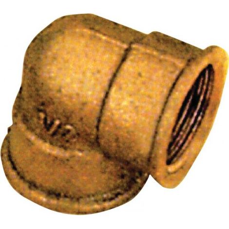 coude en laiton à visser - femelle / femelle - egal brut - 20 x 27 - sachet de 2 (1/2)