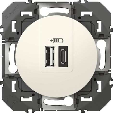 Dooxie USB A und C Ladebuchse, LEGRAND, weiß Legrand