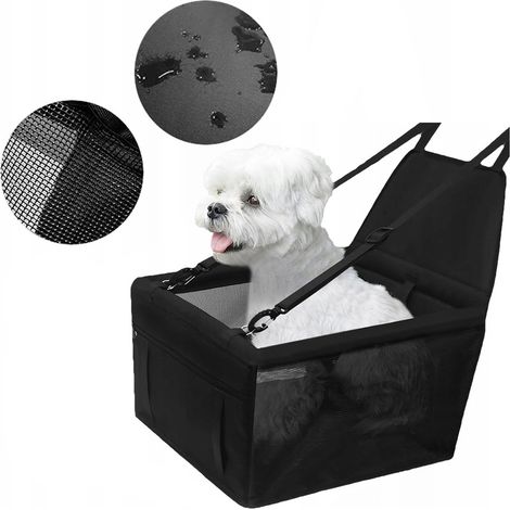 Asiento de coche PARA PERROS Y GATOS Transportín grande y ventilado para el asiento