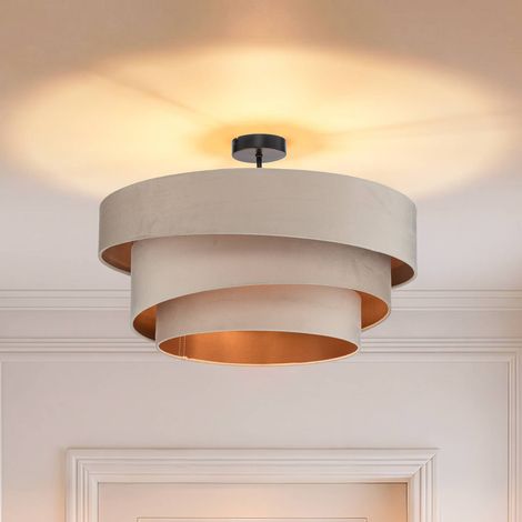 Lindby Lámpara de techo 'Jusari' en Blanco Textura, Tela, Tejido, Seda