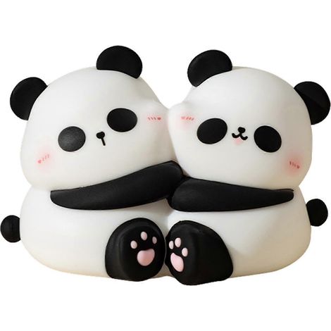Veilleuse Panda Hug en silicone, lampe tactile, lampe de chevet pour la chambre, l'entrée ou la cuisine, étanche, pour bureau, chambre d’enfant, salon, maison (1/5)