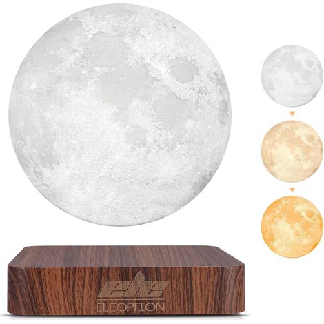 Upgraded 2023 3D Floating Moon Lamp, 3 Gradient Colors, Bedside Lamp, Touch Control Bedside Lamp, Dimmable, Rechargeable, Gift-Friendly, 14 (1/5)