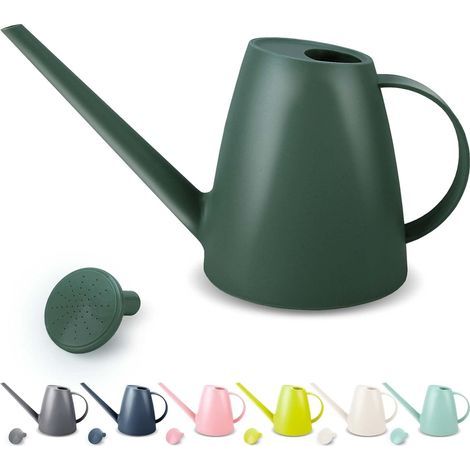 Annaffiatoio per piante da interno, piccolo annaffiatoio per piante da interno e fiori da giardino, annaffiatoio con beccuccio lungo per piante da esterno 1,8 L 1/2 gallone (verde scuro) (1/5)
