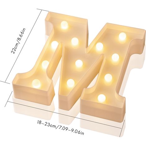 Lampe LED lumineuse avec 26 lettres, chiffres et symbole « & » en forme de cœur, idéale pour les mariages, les fêtes à la maison ou les bars. Décoration parfaite pour les mariages, les fêtes et les va (1/5)