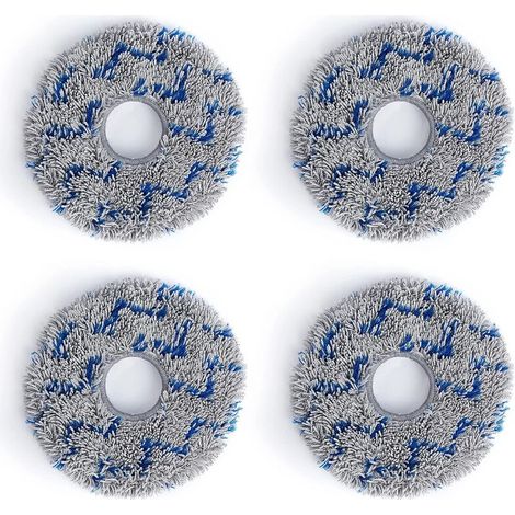 4x Vadrouille lavable à rayures grises - Série DEEBOT X1,Convient aux lingettes Ecovacs T10/X1 (OMNI/TURBO) (1/5)