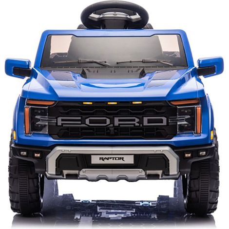 Macchina Elettrica per Bambini Ford Raptor 12V con Telecomando Bluetooth Luci LED e Tappetini Inclusi Blu (1/5)