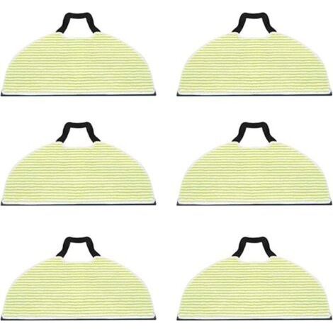 Lot de 6 tampons de rechange pour balai vapeur Shark RV2410 2610WD 2610WA/WFUS Sweeper Robot - Lavables en microfibre - 184 x 304 mm (1/4)