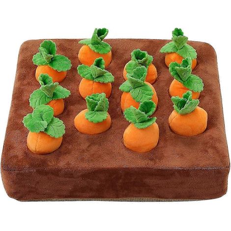 Jouet interactif pour chien, tapis olfactif en forme de carotte, jouet éducatif en peluche 2 en 1, jeu sensoriel et d'alimentation, soulage le stress des animaux de compagnie. (1/5)