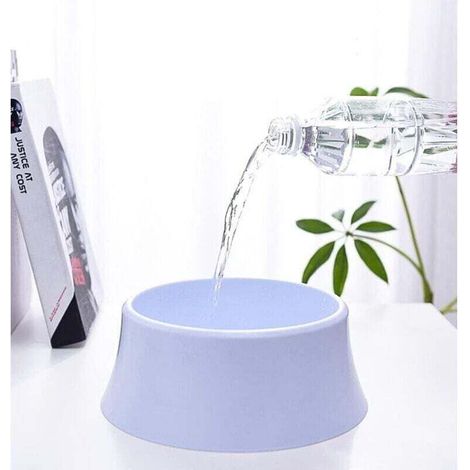 Bol à Boire pour Animaux de Compagnie,Anti-débordement Bol d'eau de flottabilité pour Chien Chats, Gamelle d'eau pour Chien,sans éclaboussures,sans déversement (Rose)