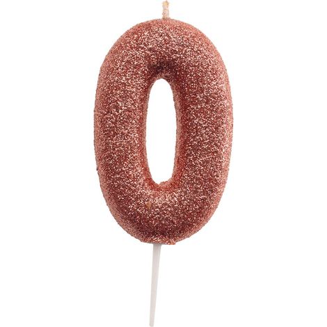 Bougie d’Anniversaire Chiffre 0 avec Paillettes Roses – Décoration pour Gâteaux – Bougie pour Enfants et Adultes – pour Fêtes, Événements et Anniversaires (1/4)