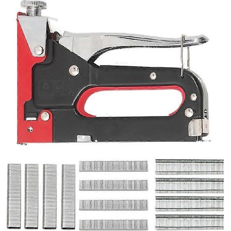 Agrafeuse 3 en 1 pour meubles, agrafeuse manuelle pour bois, agrafeuse souple avec 600 agrafes et outils de clouage (1/5)