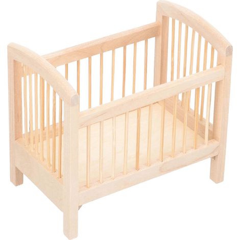 Berceau miniature en bois pour poupée, mini-berceau pour bébé, accessoire miniature de décoration-11x10CM
