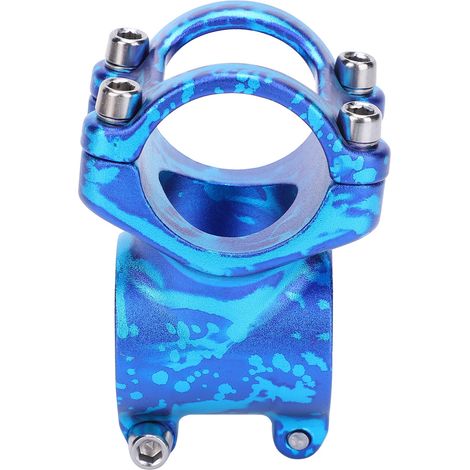 LUNJE 31,8 x 35 mm kurzer Vorbau für Mountainbikes, ultraleicht, aus Aluminiumlegierung, lila und blau. (1/5)