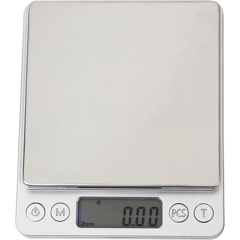 Balance de précision 500g 0,01g, balance de cuisine, balance de poche, balance à bijoux, balance électronique de haute précision, écran LCD rétroéclairé, fonction tare et PCS, avec plateau (1/5)