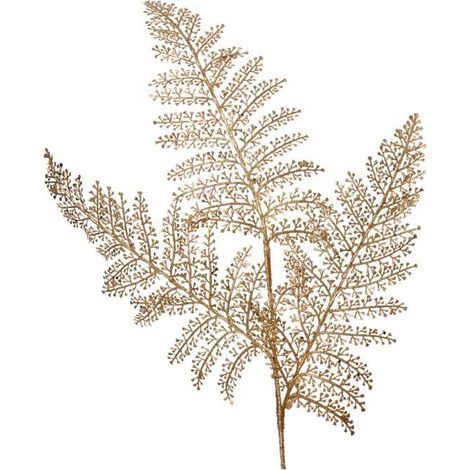Decoris Ramo con Foglie Decorativo Natalizio Oro Brillante - 30x2x80cm (1/2)
