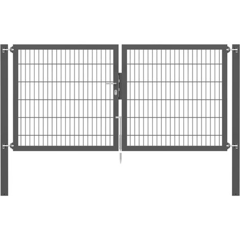 ALBERTS Doppeltor Flexo Plus, anth.RAL 7016, z.Einbet.BxH2500x1200mm, PF1900/100x100mm (1/5)