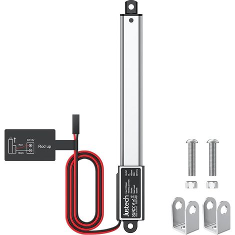Actionneur linéaire 100mm Moteur 12V 4" 32N Moteur linéaire robuste pour voiture RV Ouvre-porte électrique Machines agricoles industrielles Clean Ships Cargo Fenêtre médicale - Argent (1/5)