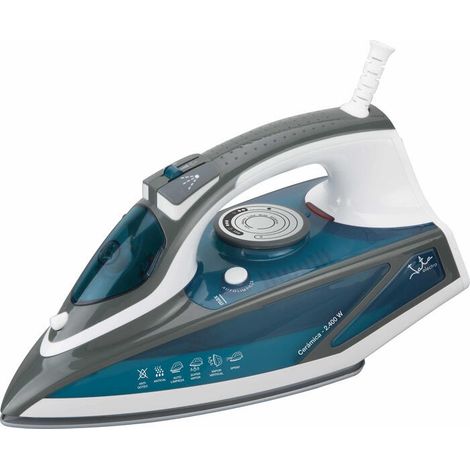 Plancha de vapor cerámica Jata PL619C con suela cerámica extragrande, vapor vertical con autolimpieza, sistema antigoteo, protec (1/4)