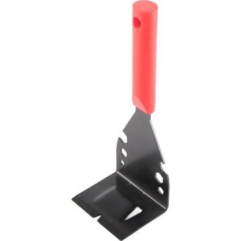 Outil de dépose de moulures en acier inoxydable multifonctionnel et compact, facile à utiliser, pour plinthes (rouge). (1/5)