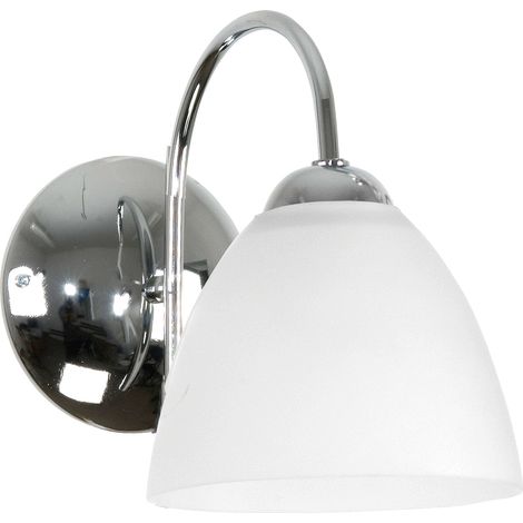 Aplique de pared cromado con cesta, blanco mate, LED E27 7-259 (1/2)