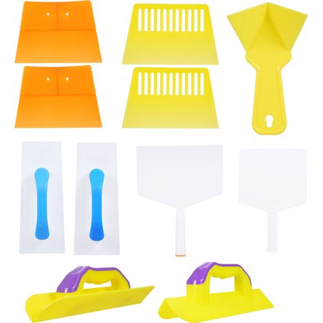 Irovami Ensemble 11 outils cloisons sèches – Truelles/grattoir/couteau – Idéal pour construction, réparation, plâtre (1/5)