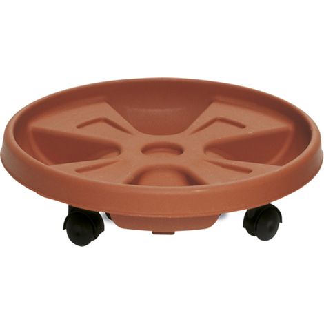 STEFANPLAST Sottovaso Roller con Ruote d30 Terracotta