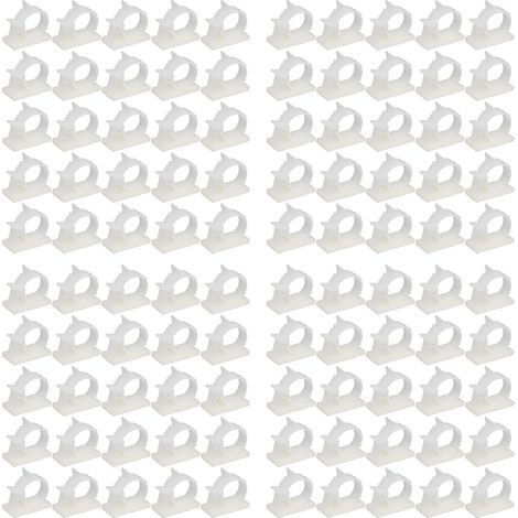 Verstellbare, selbstklebende Kabelmanagement-Clips, 100 Stück, Kabelorganisator aus PA66-Nylon für Zuhause YX-1316 (1/5)