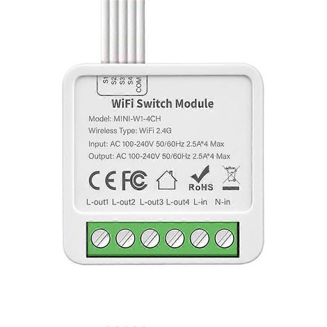 Graffiti Smart WiFi Smart Mini 4-Wege-Ein/Aus-Schalter Einbaudose (1/5)