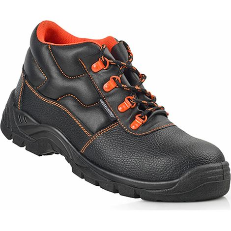 Chaussures de sécurité montantes en cuir noir, S3 SRC, pointure 36, cuir noir (1/2)