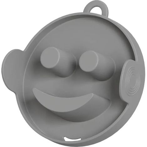 Porte-éponge pour évier, égouttoir organisateur drainant en forme de visage souriant, pour maison, comptoir, appartement, pla - Gris (1/5)