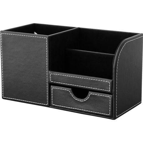 Multifunktionaler Schreibtisch-Organizer mit 4 Fächern (Schwarz)