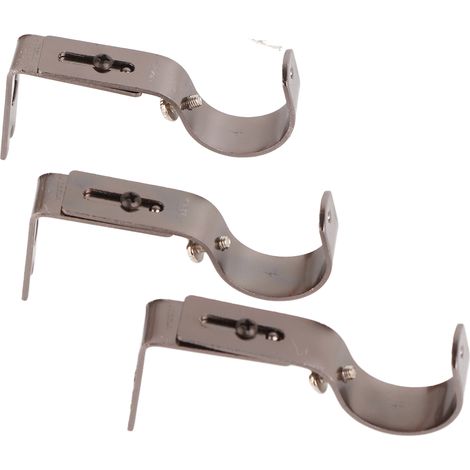 Lot de 3 supports de tringle à rideaux en fer, design universel, pour la décoration de chambre. (1/5)