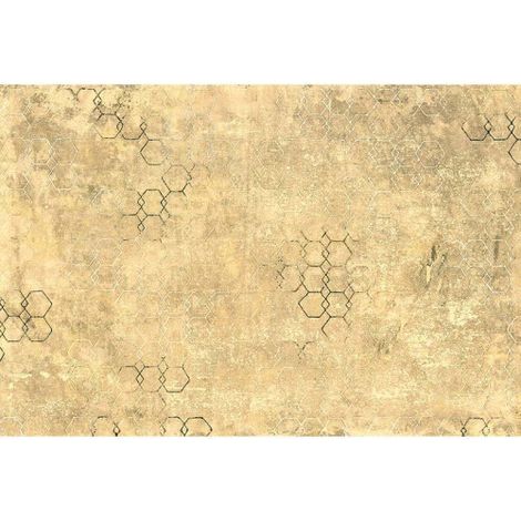 Papier peint panoramique doré à motif grapique Tapisserie panoramique pour salon tendance Papiers peints panoramiques designs (1/3)