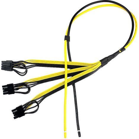 12 AWG/18 AWG 8-poliges Stromadapterkabel für Miner, modulare Stromversorgungssets (1/4)