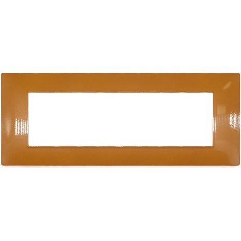 PLACCA IN TECNOPOLIMERO ARANCIO COMPATIBILE CON SERIE VIMAR PLANA 2 - 3 - 4 - 7 MODULI - Numero Moduli: 7 moduli