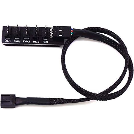 Câble d'alimentation PWM 4 broches pour ventilateur, répartiteur 1 vers 5 voies, rallonge d'alimentation pour ventilateur interne (1/5)