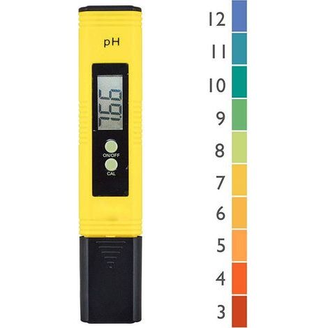 Professionelles pH-Messgerät mit automatischer Kalibrierungsfunktion und einem Messbereich von 0,00–14,00 für Trinkwasser, Aquarien, Hydrokulturen und Schwimmbäder. (1/5)