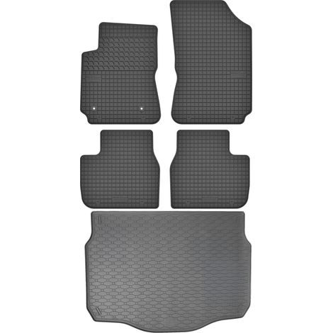 Set di tappetini in gomma per auto e tappetino per bagagliaio per Citroen C4 Cactus Crossover dal 2014 al 2020.