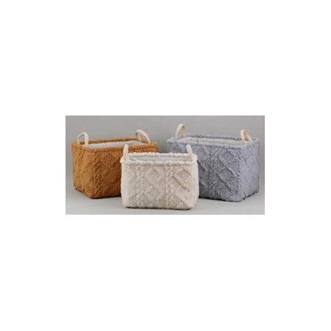 Cesta Set 3 Poliester 42X32X27 Beige DC199157