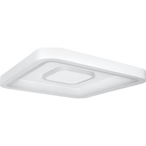 LEDVANCE ORBIS STELLA SMART+ WiFi Leuchte, 48x48cm, dimmbare LED Deckenleuchte für den Innenbereich, 32W, Farbtemperatur 2700 - 6500K, 3250 Lumen, 2 LED RGB Modul, quadrat Design, weiß (1/5)