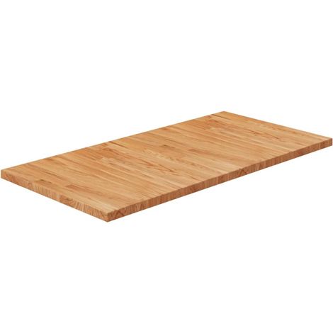 Comptoir de salle de bain Meuble de rangement de salle de bain - Marron clair 100x50x2,5cm Bois traité BV597696 - BonneVie (1/4)