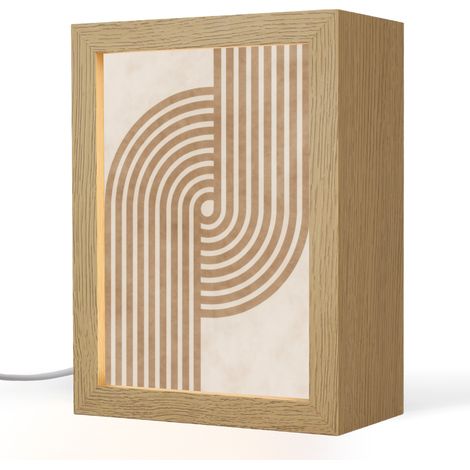 LÁMPARA DE MESA Curva simétrica - Color cobre 15x20 cm