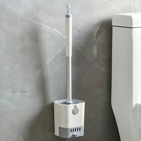 BelleRise – Wandmontiertes WC-Bürstenset mit langem Griff – Flexibles Design ohne tote Winkel für mühelose Badreinigung (1/5)