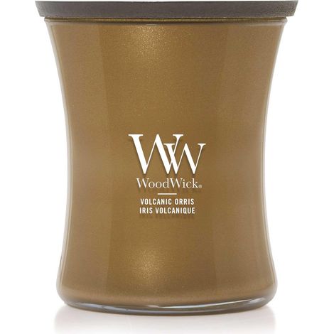 Bougie parfumée avec mèche crépitante  Bougie moyenne en forme de sablier Iris Volcanique  Bougies à longue durée de combustion : Jusqu'à 6 heures  Cadeaux parfaits pour les femmes (1/3)
