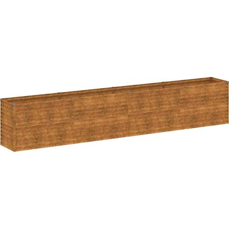 Maison Exclusive - Letto rialzato da giardino 385x50x69 cm in acciaio Corten (1/5)