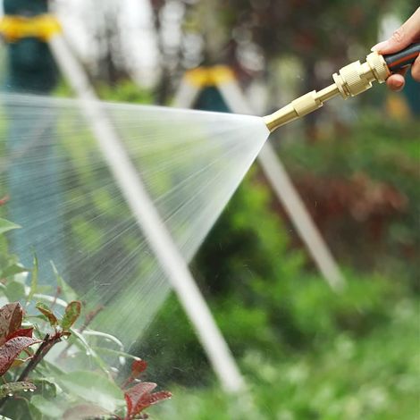 Gartenspritze, Bewässerungslanze mit 3/4-Zoll-Schnellanschluss für Gartenschläuche, Hochdruckspritze aus Messing, Düse (1/5)