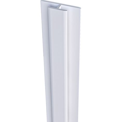 Duschparadies 210cm H-Profil Aluminium Profil Verbindungsprofile für 3mm Aluverbundplatte Matt Weiß (1/3)