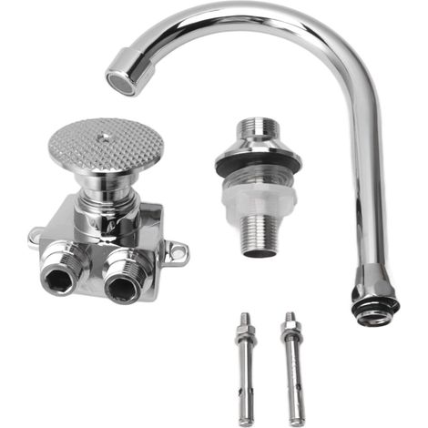 Kit De Robinet à Pied, Pompe à Pied Sans Contact, Robinet à Commande Au Pied, Robinet à Main, Tuyau Flexible, Robinet De Cuisine (1/5)